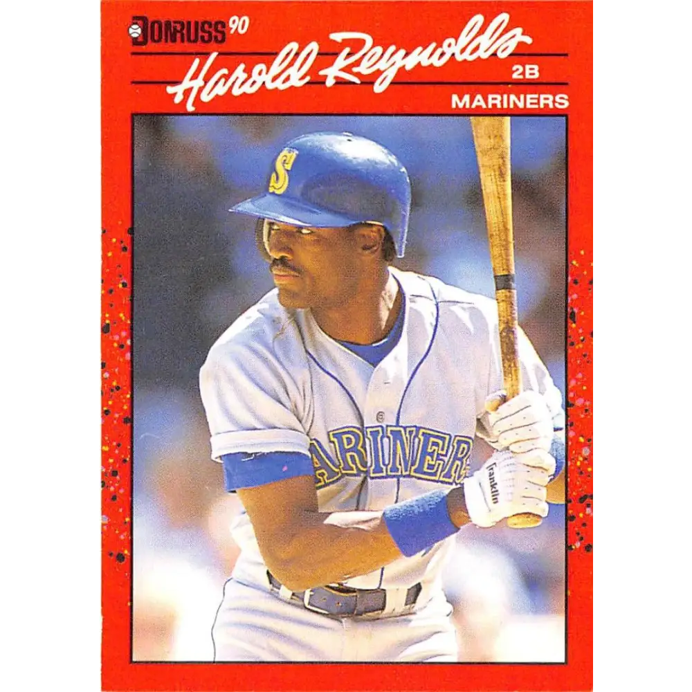1990 Donruss #227 Harold Reynolds VG-EX Seattle Mariners Baseball Card Image 1