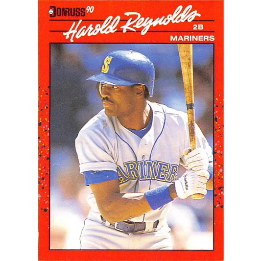 1990 Donruss #227 Harold Reynolds VG-EX Seattle Mariners Baseball Card Image 1