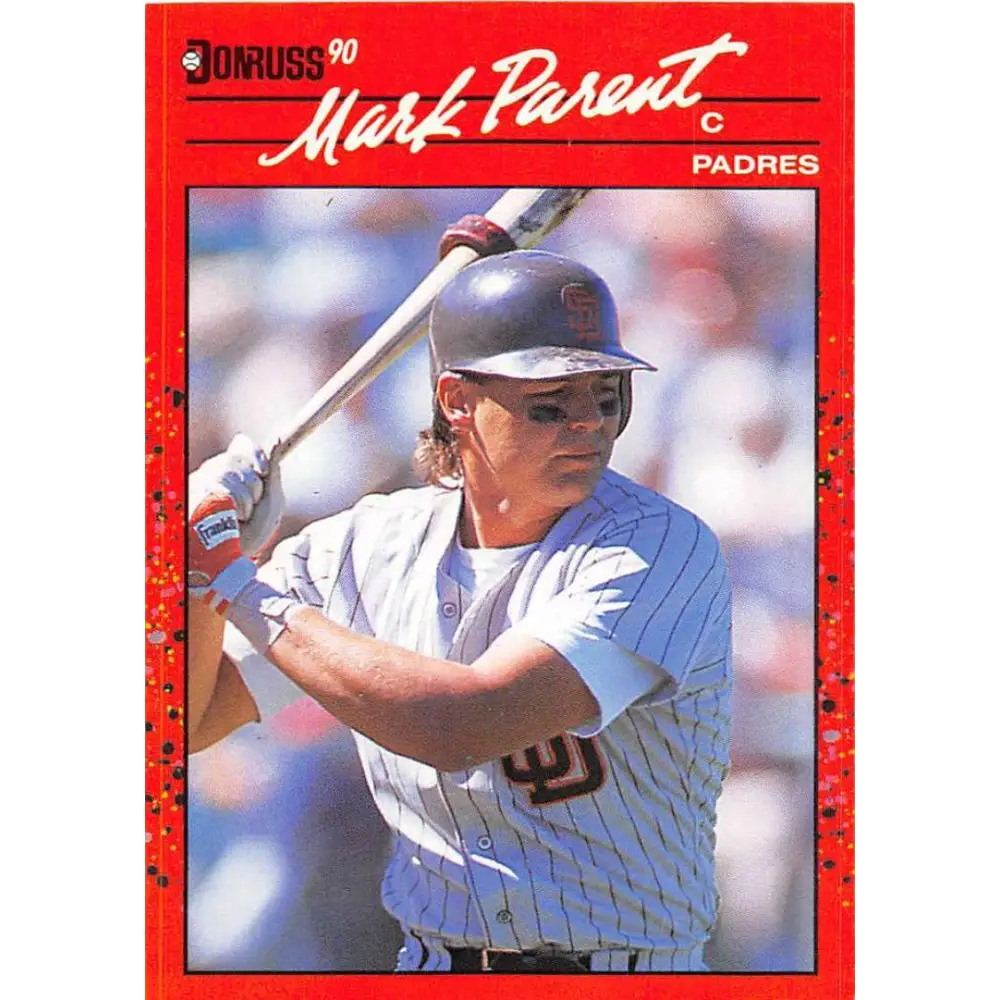 1990 Donruss #229 Mark Parent VG-EX San Diego Padres Baseball Card Image 1