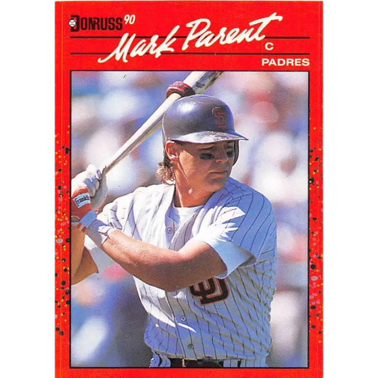 1990 Donruss #229 Mark Parent VG-EX San Diego Padres Baseball Card Image 1