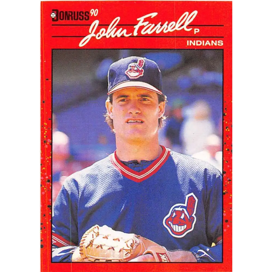 1990 Donruss #232 John Farrell VG-EX Cleveland Indians Baseball Card Image 1