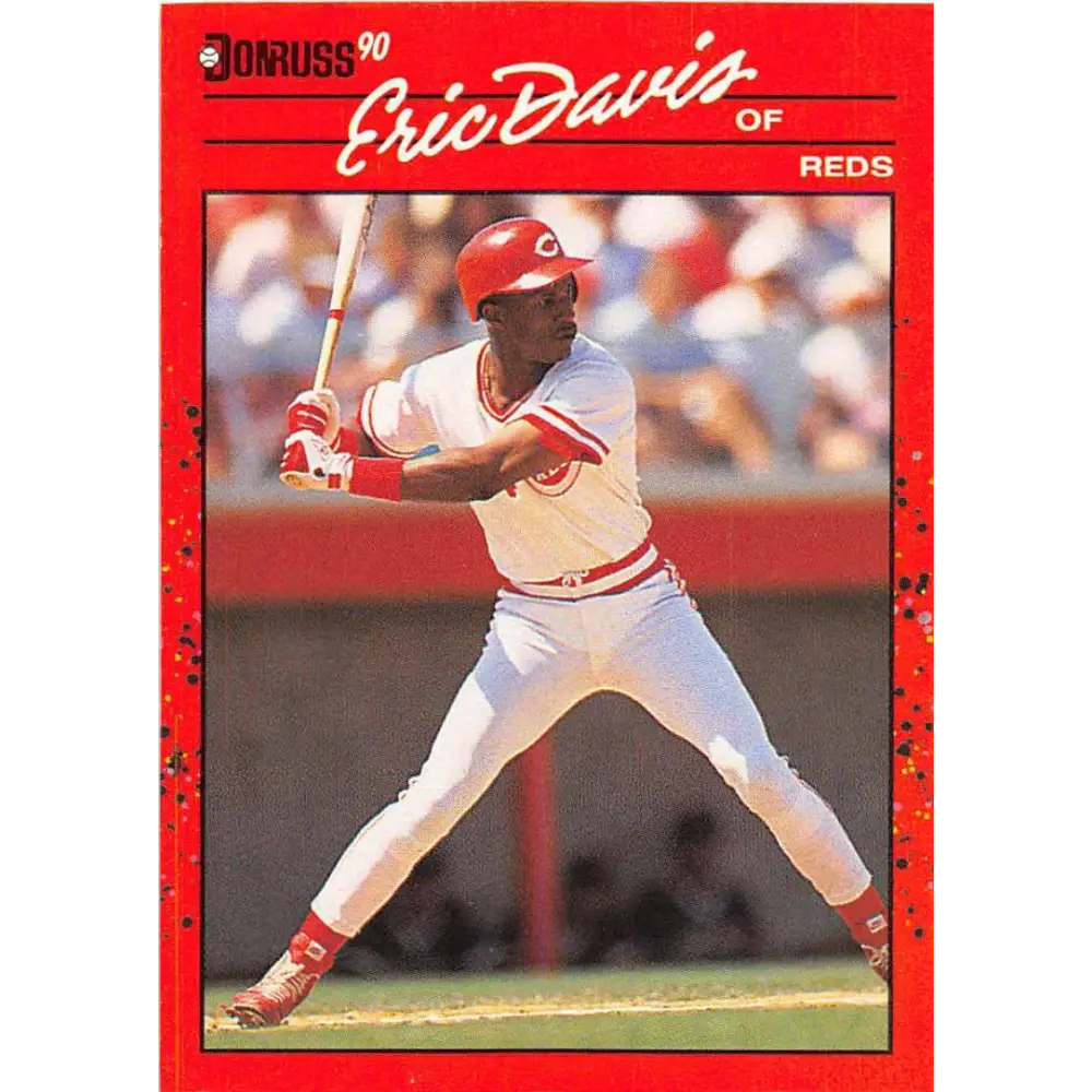 1990 Donruss #233 Eric Davis VG-EX Cincinnati Reds Baseball Card Image 1