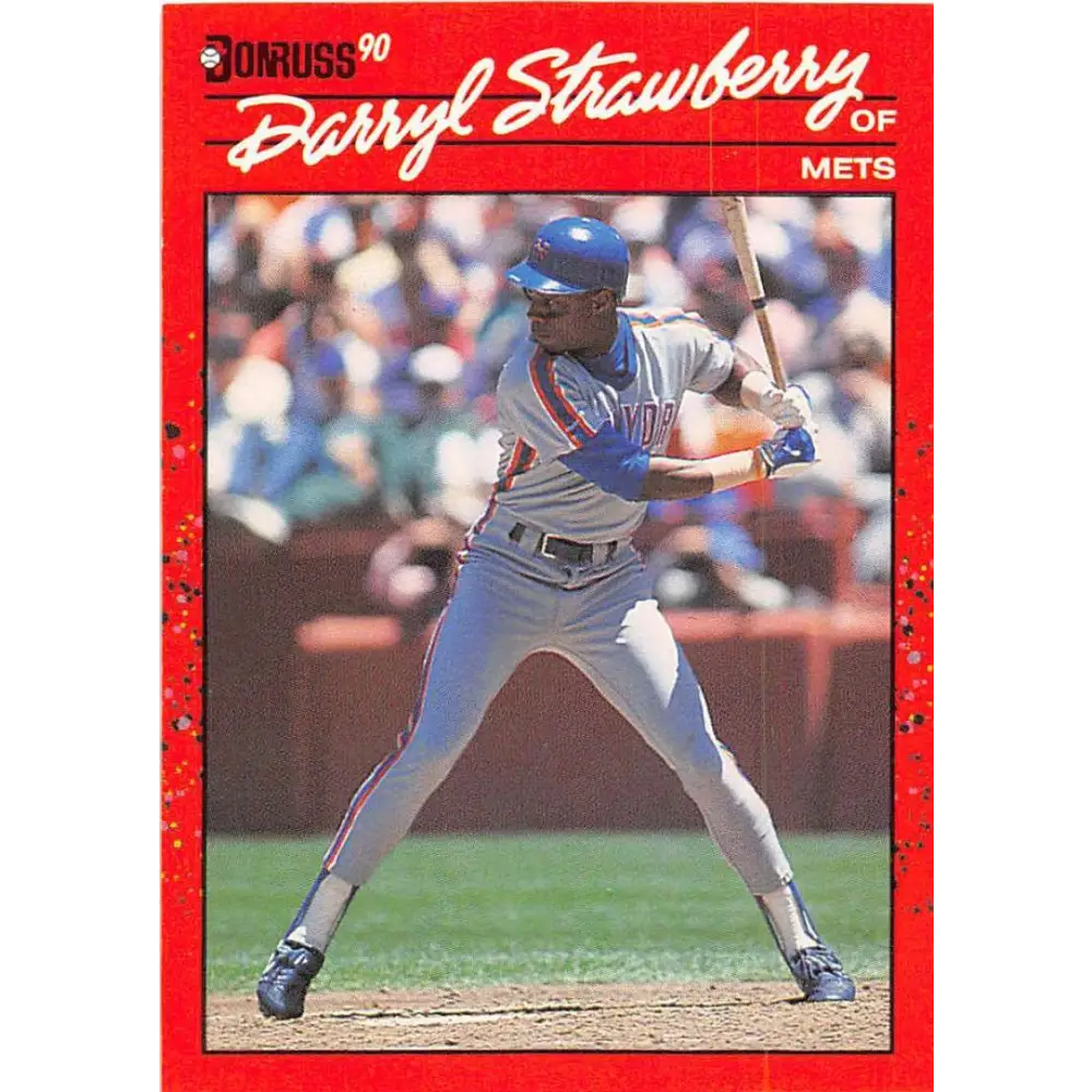 1990 Donruss #235 Darryl Strawberry VG-EX New York Mets Baseball Card Image 1