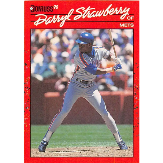 1990 Donruss #235 Darryl Strawberry VG-EX New York Mets Baseball Card Image 1