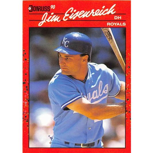 1990 Donruss #238 Jim Eisenreich VG-EX Kansas City Royals Baseball Card Image 1