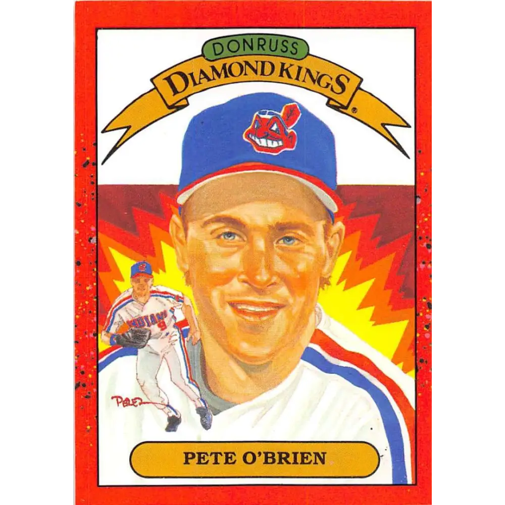 1990 Donruss #24 Pete O'Brien DK VG-EX Cleveland Indians Baseball Card Image 1