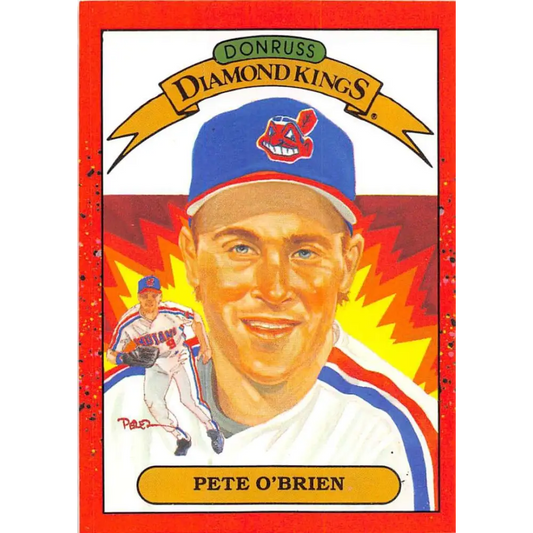 1990 Donruss #24 Pete O'Brien DK VG-EX Cleveland Indians Baseball Card Image 1