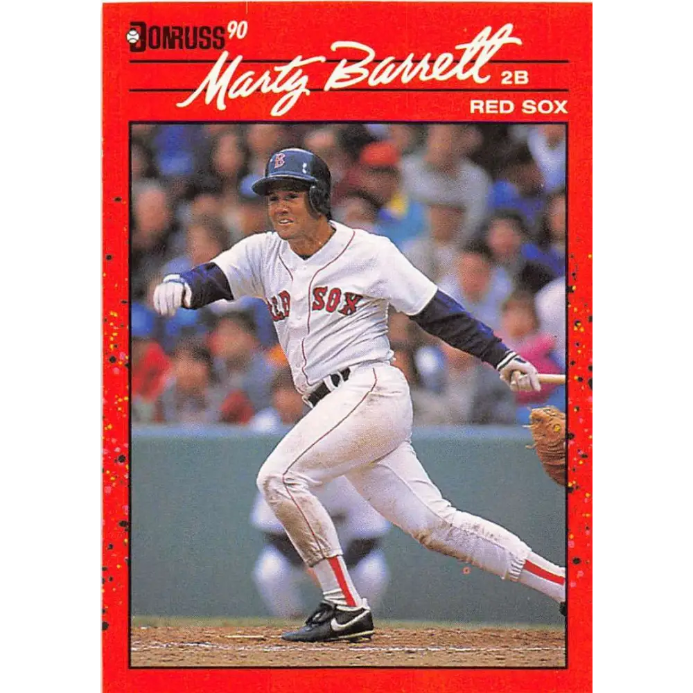 1990 Donruss #240 Marty Barrett VG-EX Boston Red Sox Baseball Card Image 1