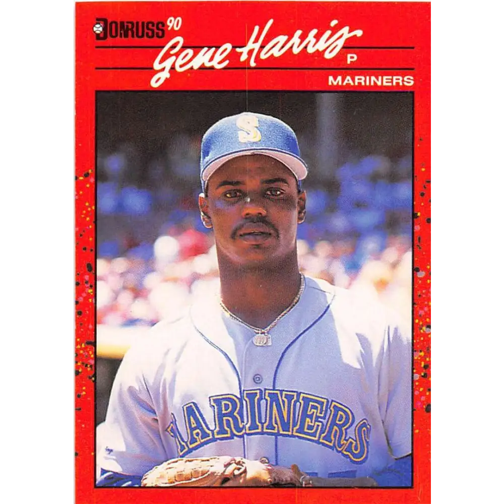 1990 Donruss #247 Gene Harris VG-EX Seattle Mariners Baseball Card Image 1