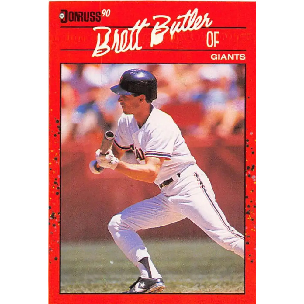 1990 Donruss #249 Brett Butler VG-EX San Francisco Giants Baseball Card Image 1