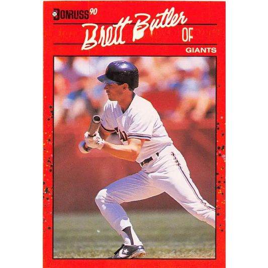 1990 Donruss #249 Brett Butler VG-EX San Francisco Giants Baseball Card Image 1