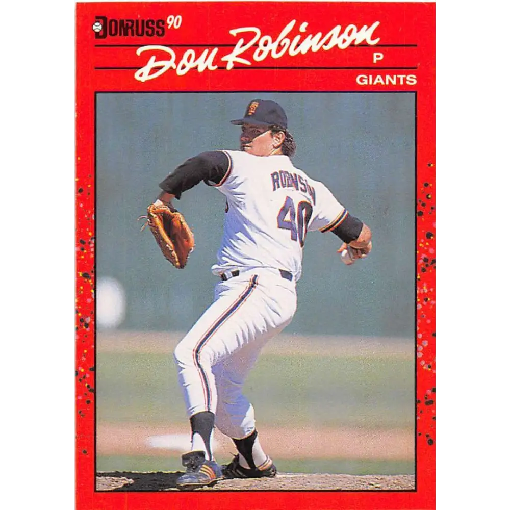 1990 Donruss #258 Don Robinson VG-EX San Francisco Giants Baseball Card Image 1