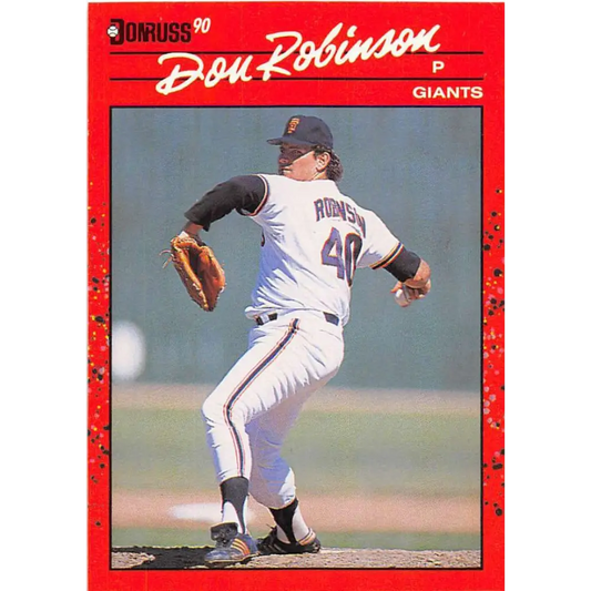 1990 Donruss #258 Don Robinson VG-EX San Francisco Giants Baseball Card Image 1