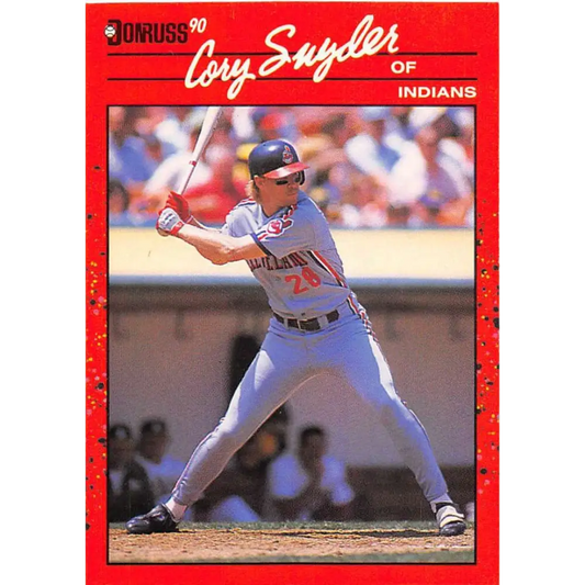 1990 Donruss #272 Cory Snyder VG-EX Cleveland Indians Baseball Card Image 1