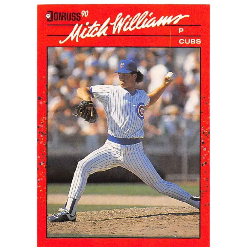 1990 Donruss #275 Mitch Williams VG-EX Chicago Cubs Baseball Card Image 1