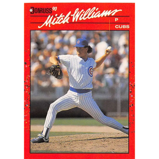 1990 Donruss #275 Mitch Williams VG-EX Chicago Cubs Baseball Card Image 1