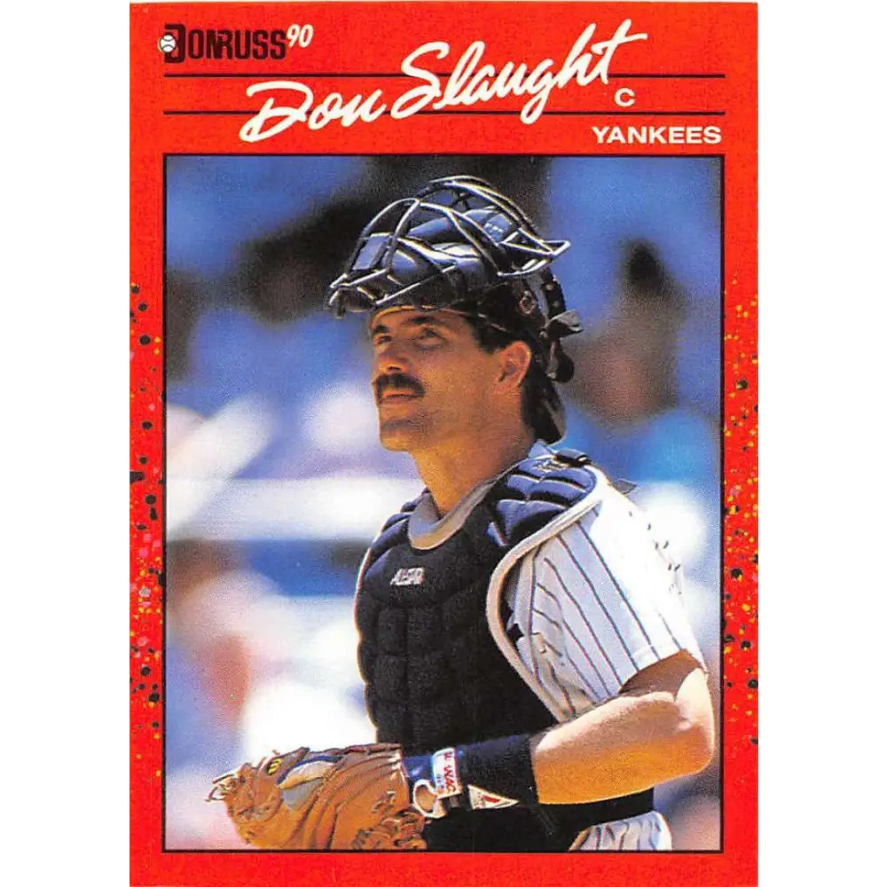 1990 Donruss #277 Don Slaught VG-EX New York Yankees Baseball Card Image 1