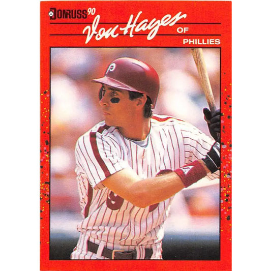 1990 Donruss #278 Von Hayes VG-EX Philadelphia Phillies Baseball Card Image 1