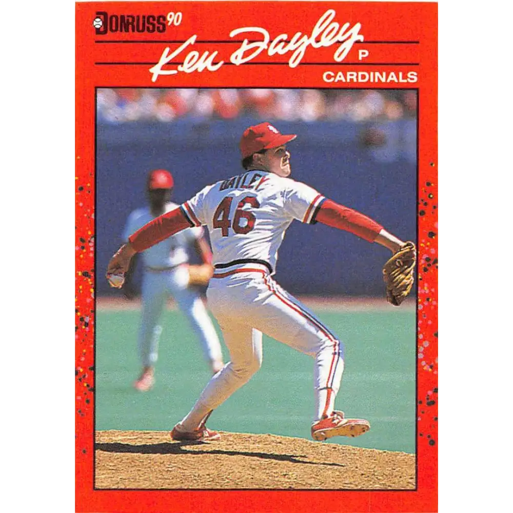 1990 Donruss #281 Ken Dayley VG-EX St. Louis Cardinals Baseball Card Image 1
