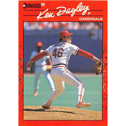 1990 Donruss #281 Ken Dayley VG-EX St. Louis Cardinals Baseball Card Image 1
