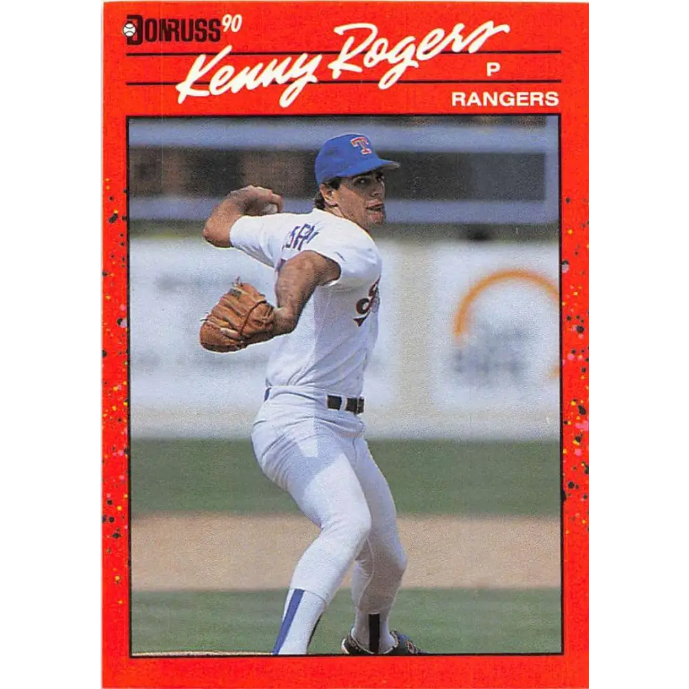 1990 Donruss #283 Kenny Rogers VG-EX Texas Rangers Baseball Card Image 1