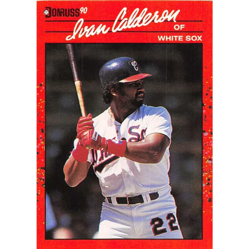 1990 Donruss #294 Ivan Calderon VG-EX Chicago White Sox Baseball Card Image 1