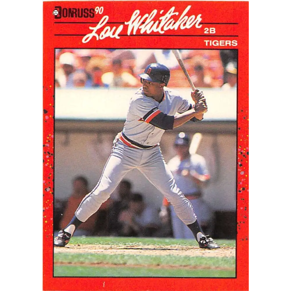 1990 Donruss #298 Lou Whitaker VG-EX Detroit Tigers Baseball Card Image 1