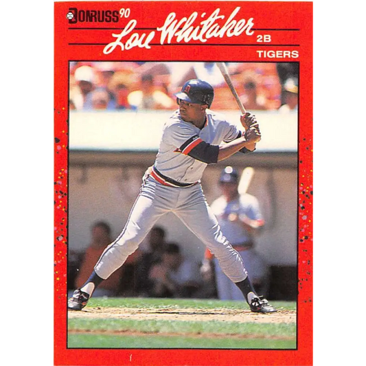 1990 Donruss #298 Lou Whitaker VG-EX Detroit Tigers Baseball Card Image 1