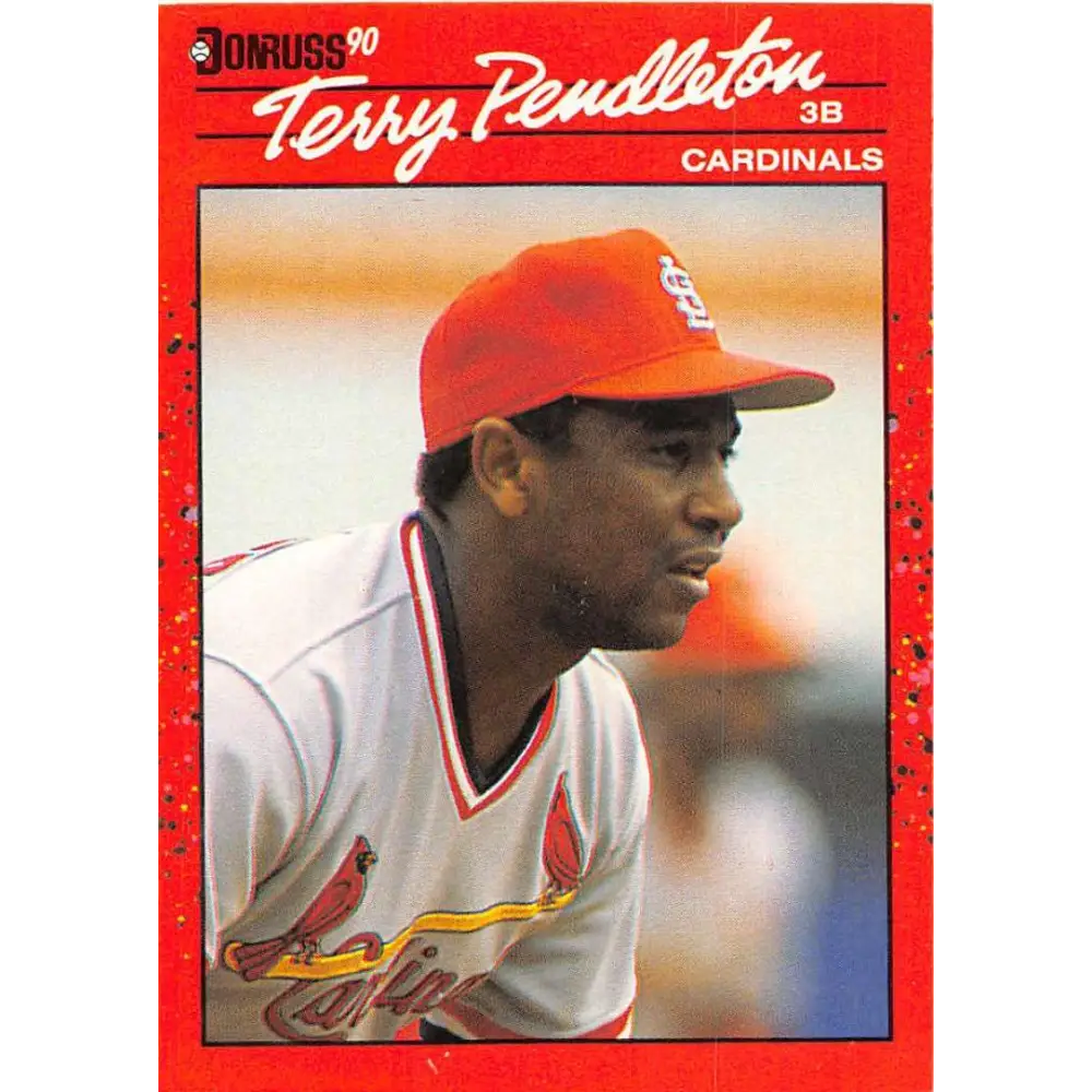 1990 Donruss #299 Terry Pendleton VG-EX St. Louis Cardinals Baseball Card Image 1