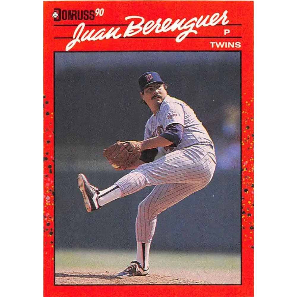 1990 Donruss #301 Juan Berenguer VG-EX Minnesota Twins Baseball Card Image 1