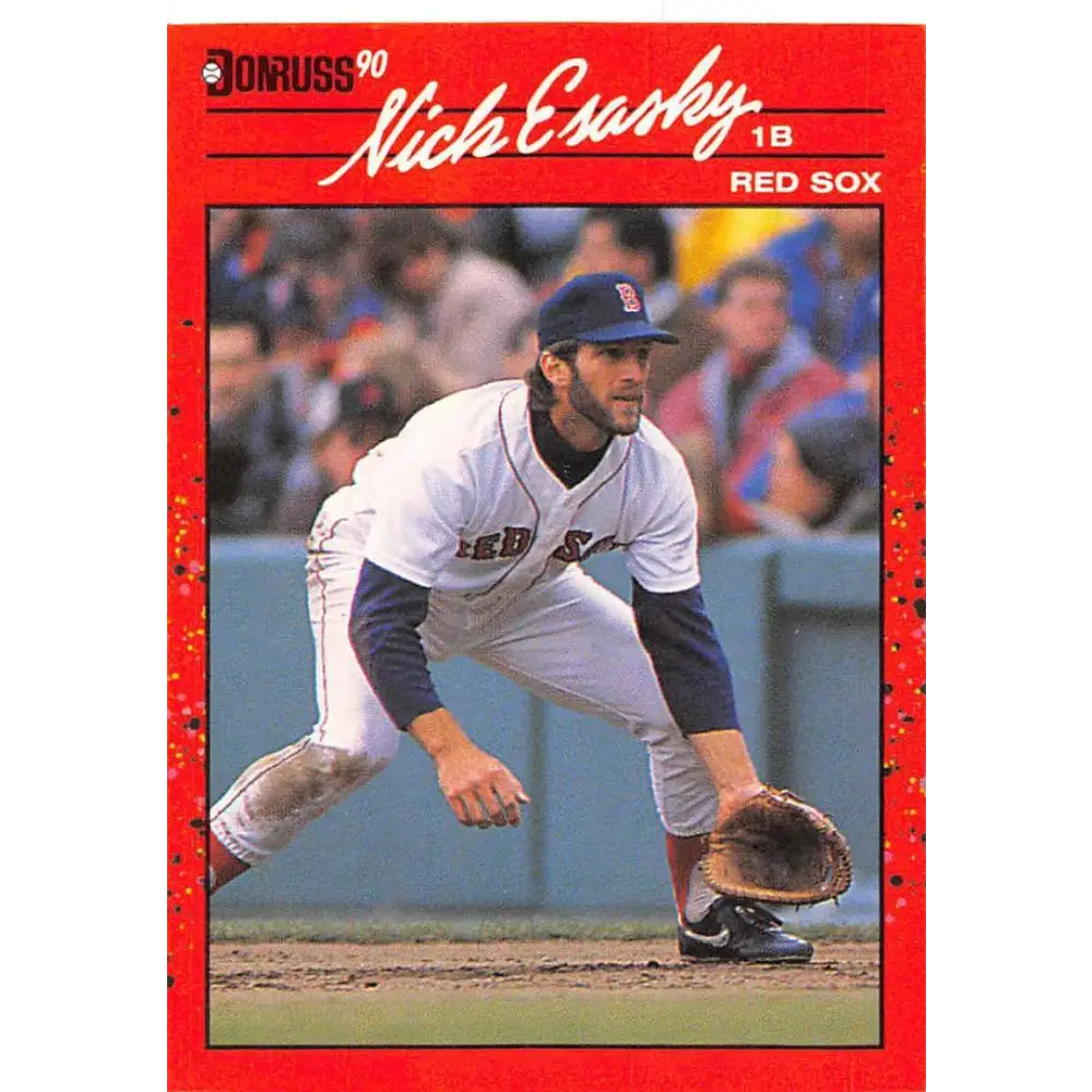 1990 Donruss #303 Nick Esasky VG-EX Boston Red Sox Baseball Card Image 1