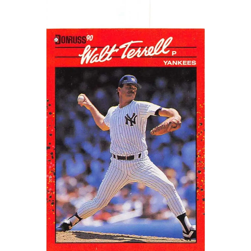 1990 Donruss #309 Walt Terrell VG-EX New York Yankees Baseball Card Image 1