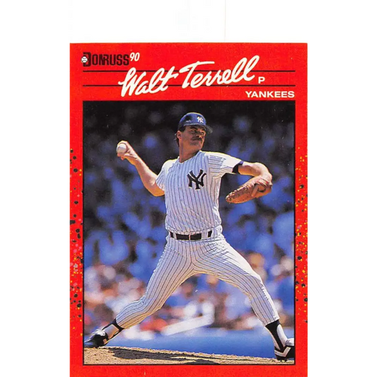 1990 Donruss #309 Walt Terrell VG-EX New York Yankees Baseball Card Image 1