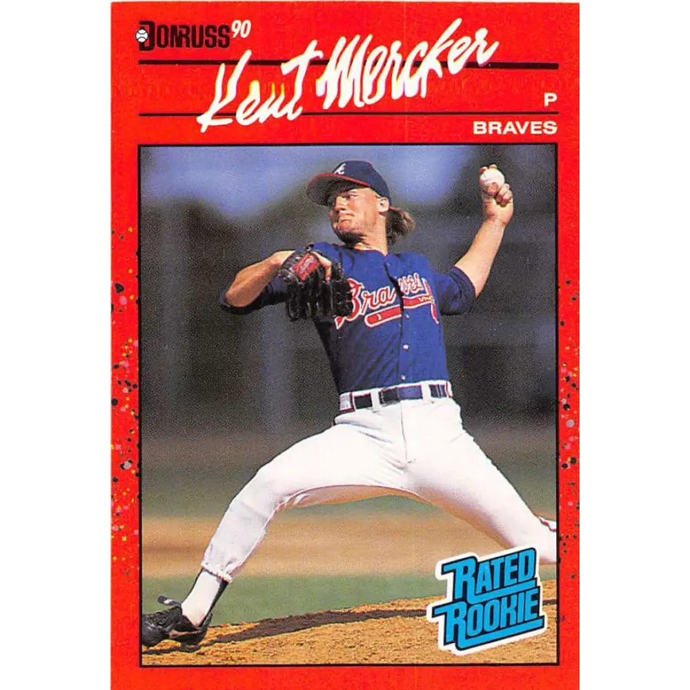 1990 Donruss #31 Kent Mercker VG-EX RC Rookie Atlanta Braves Baseball Card Image 1