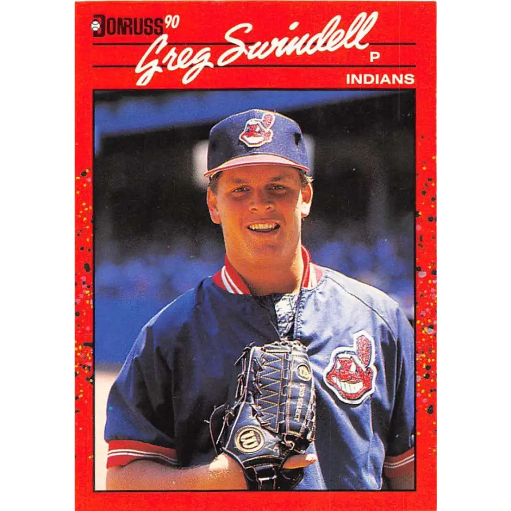 1990 Donruss #310 Greg Swindell VG-EX Cleveland Indians Baseball Card Image 1