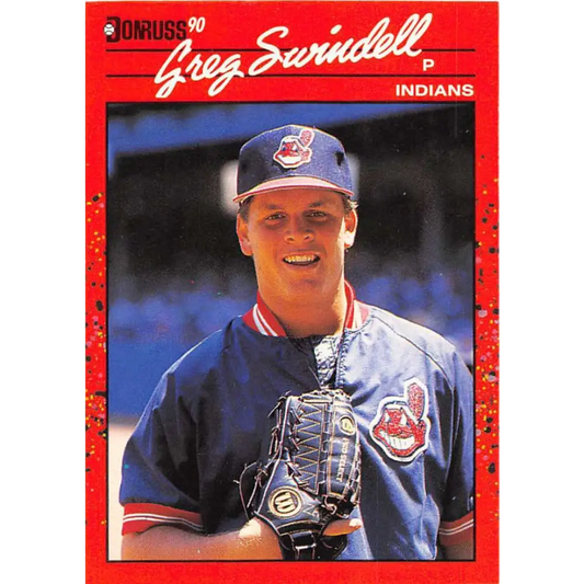 1990 Donruss #310 Greg Swindell VG-EX Cleveland Indians Baseball Card Image 1