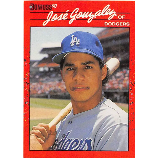 1990 Donruss #314 Jose Gonzalez VG-EX Los Angeles Dodgers Baseball Card Image 1