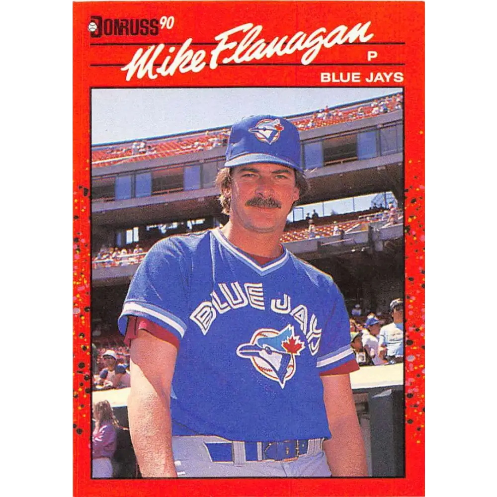 1990 Donruss #324 Mike Flanagan VG-EX Toronto Blue Jays Baseball Card Image 1