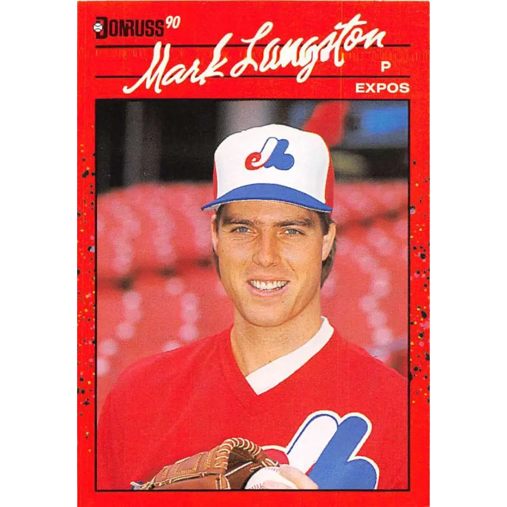 1990 Donruss #338 Mark Langston VG-EX Montreal Expos Baseball Card Image 1