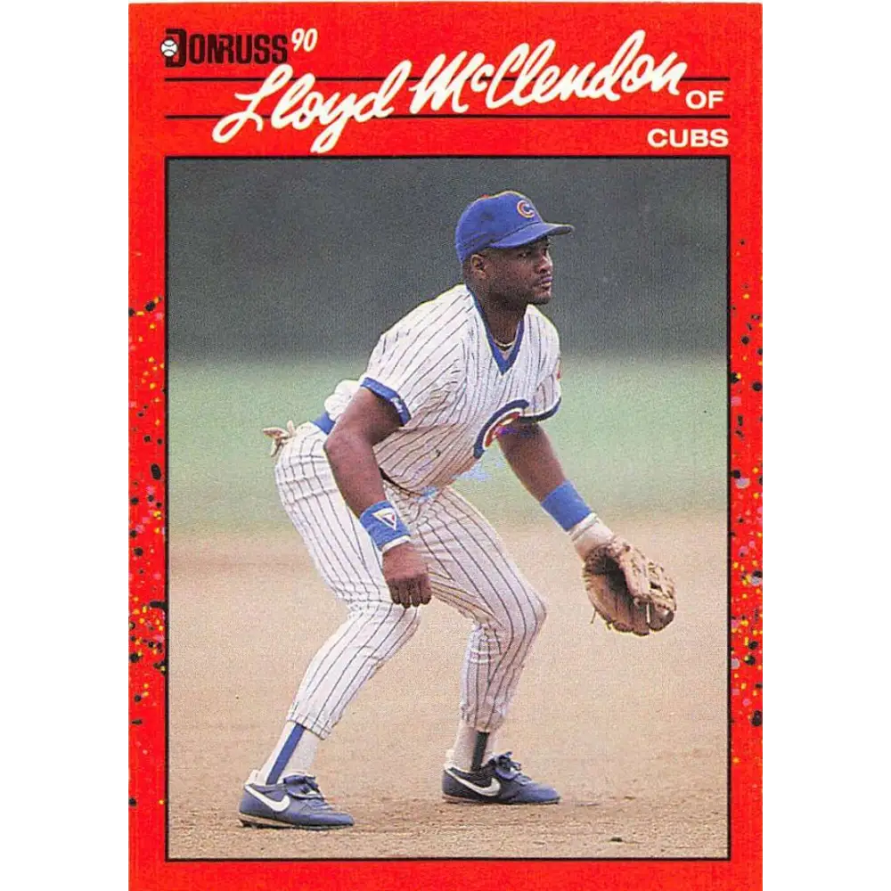 1990 Donruss #341 Lloyd McClendon VG-EX Chicago Cubs Baseball Card Image 1