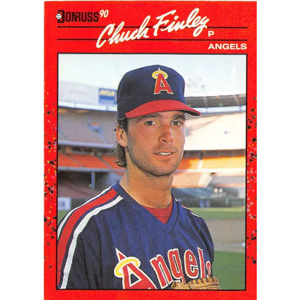 1990 Donruss #344 Chuck Finley VG-EX California Angels Baseball Card Image 1