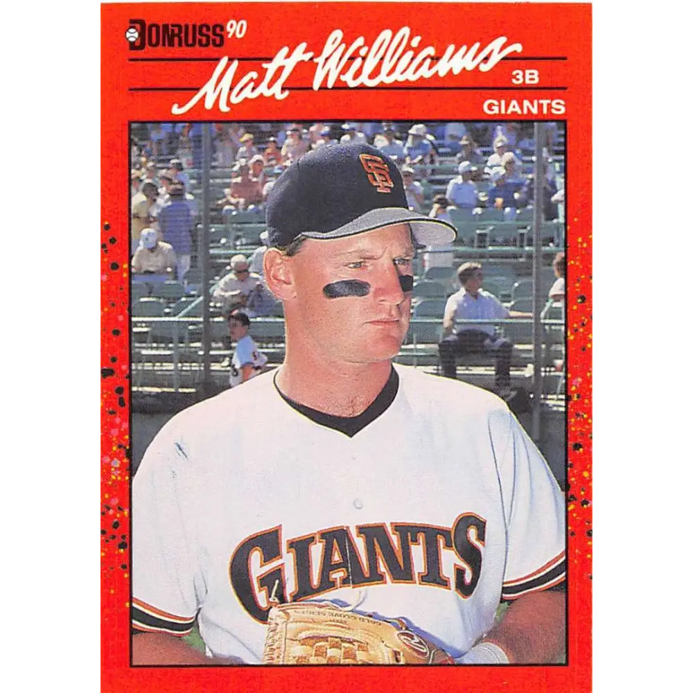 1990 Donruss #348 Matt Williams VG-EX San Francisco Giants Baseball Card Image 1