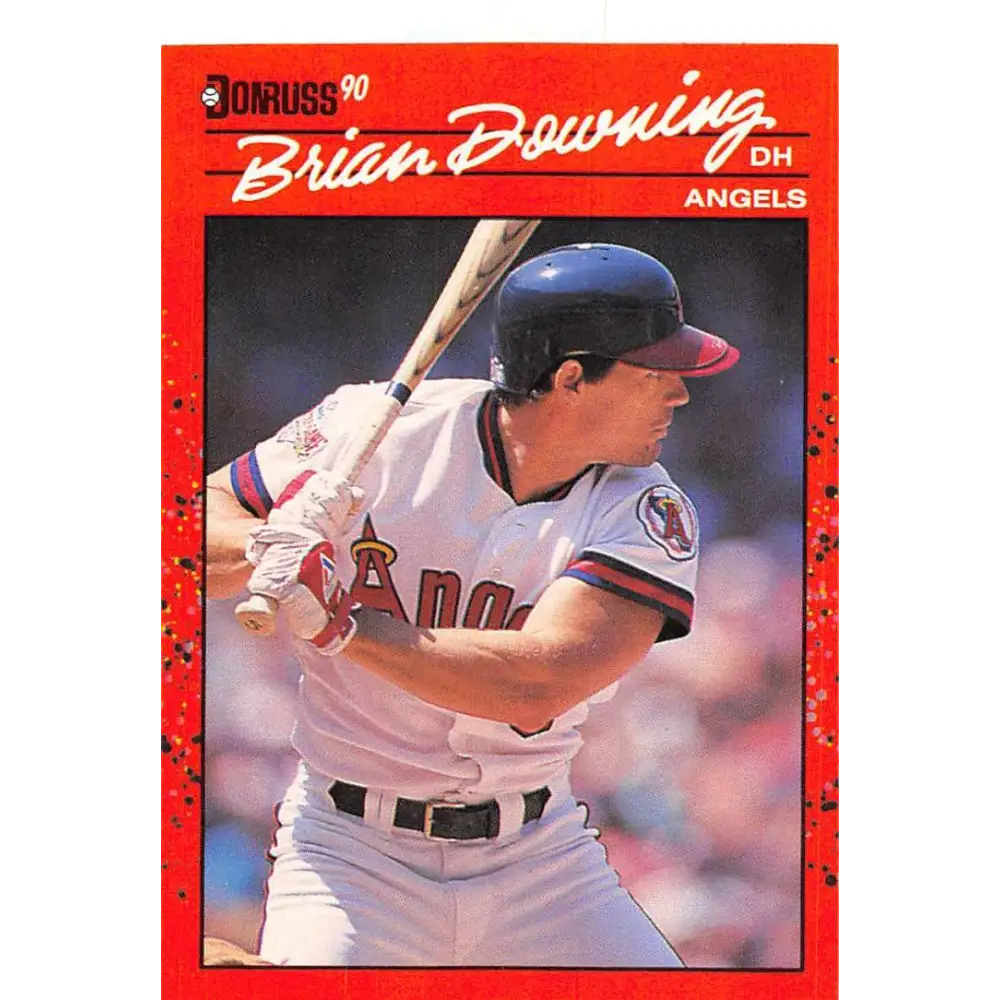 1990 Donruss #352 Brian Downing VG-EX California Angels Baseball Card Image 1