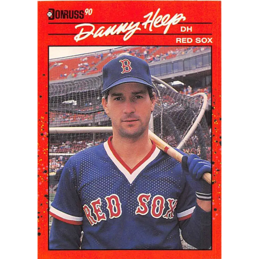 1990 Donruss #358 Danny Heep VG-EX Boston Red Sox Baseball Card Image 1
