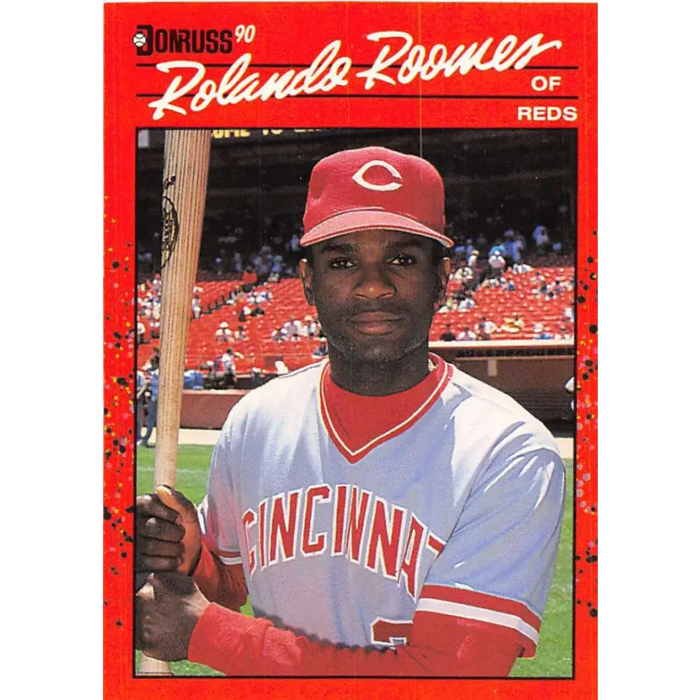 1990 Donruss #360 Rolando Roomes VG-EX Cincinnati Reds Baseball Card Image 1