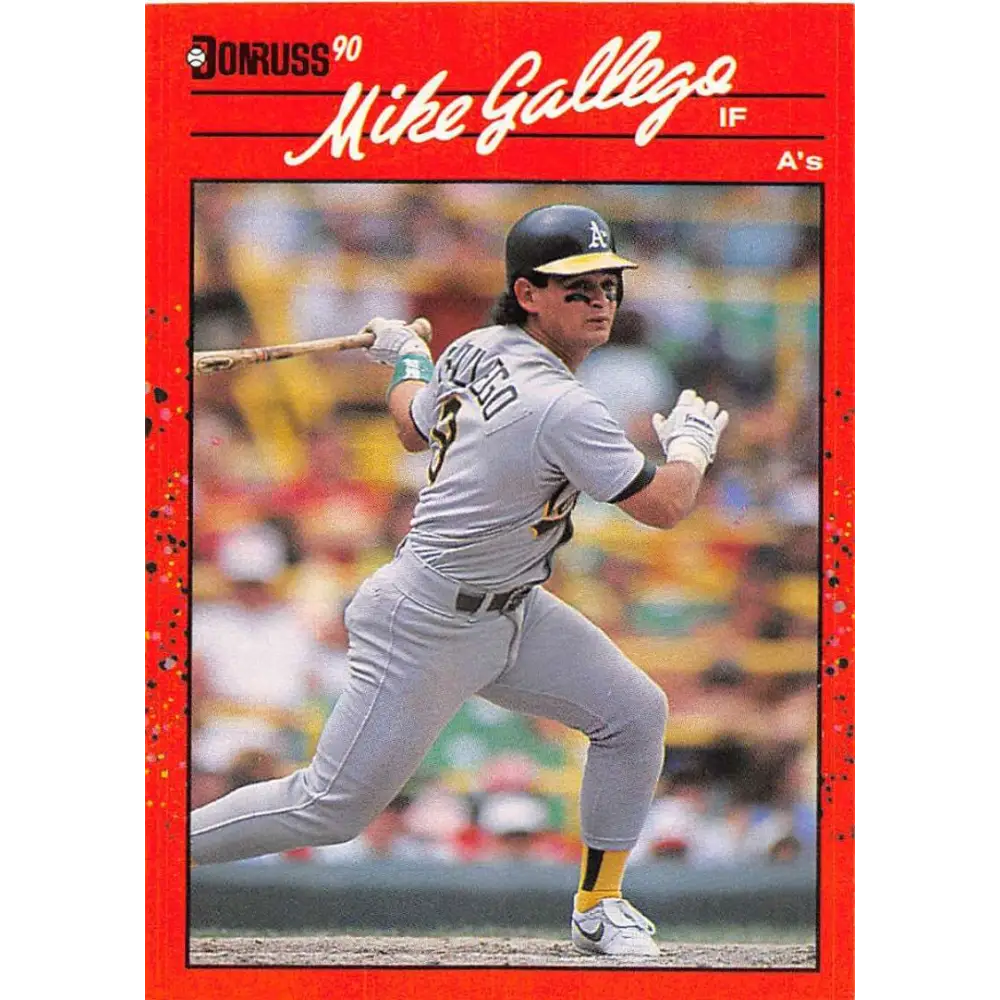 1990 Donruss #361 Mike Gallego VG-EX Oakland Athletics Baseball Card Image 1