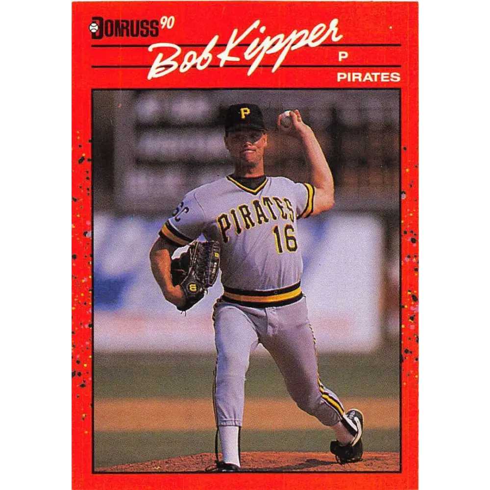1990 Donruss #362 Bob Kipper VG-EX Pittsburgh Pirates Baseball Card Image 1