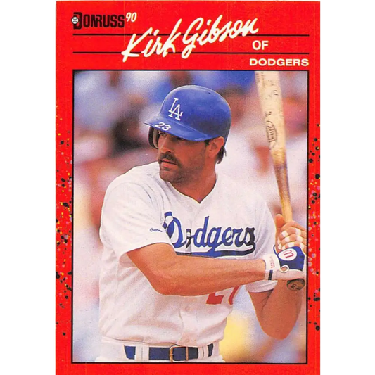 1990 Donruss #368b Kirk Gibson COR VG-EX Los Angeles Dodgers Baseball Card Image 1