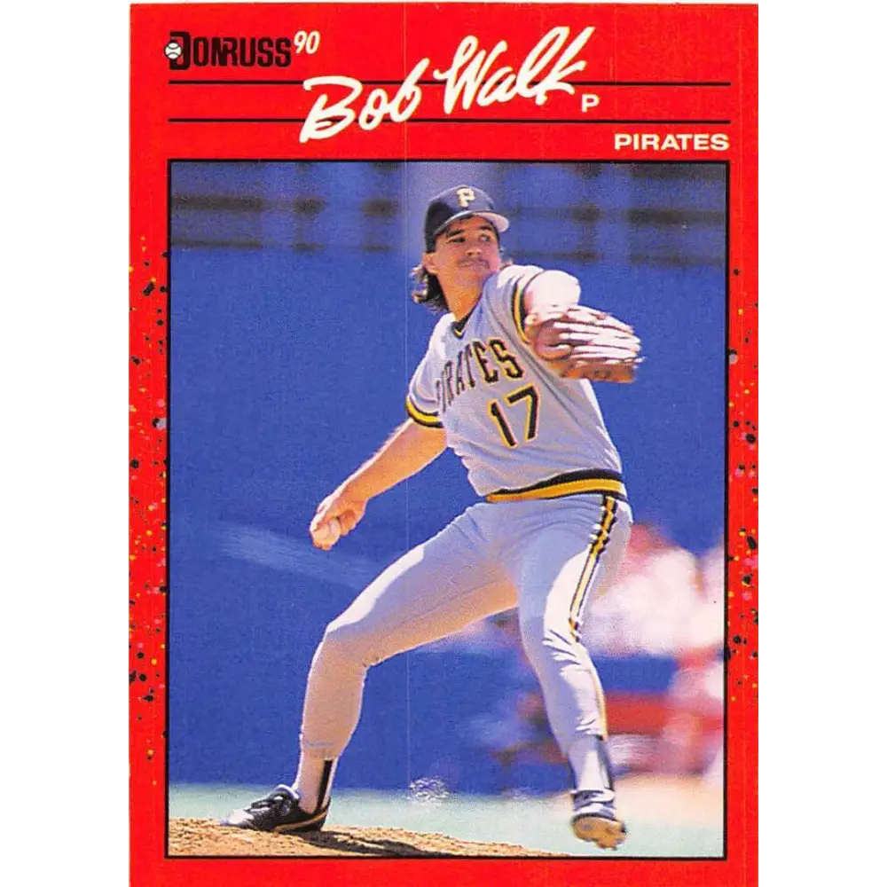 1990 Donruss #370 Bob Walk VG-EX Pittsburgh Pirates Baseball Card Image 1
