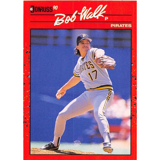 1990 Donruss #370 Bob Walk VG-EX Pittsburgh Pirates Baseball Card Image 1